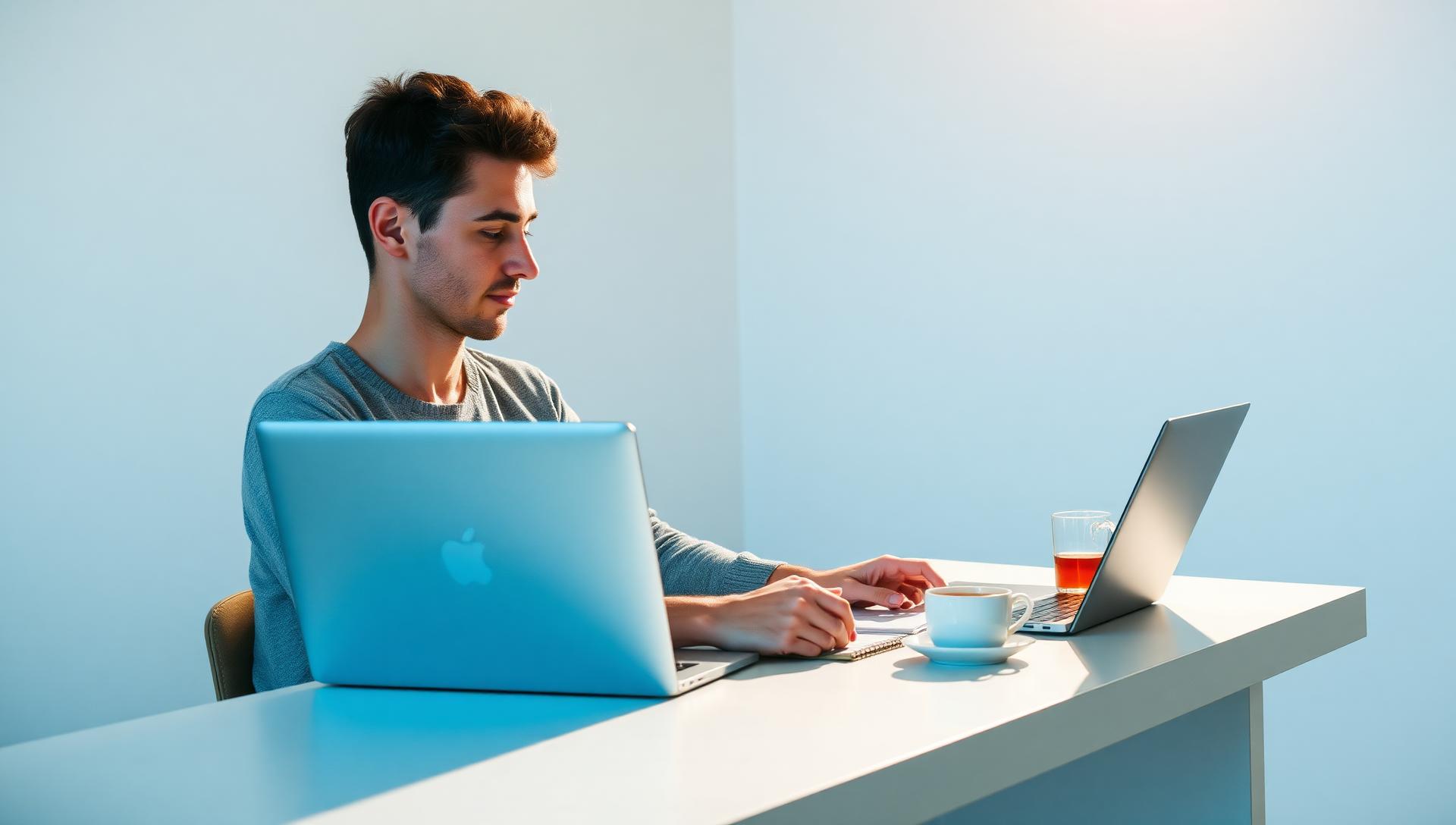 Calm focused workspace