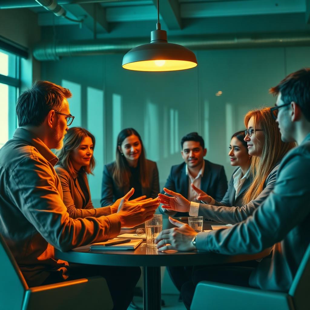 Professionals collaborating